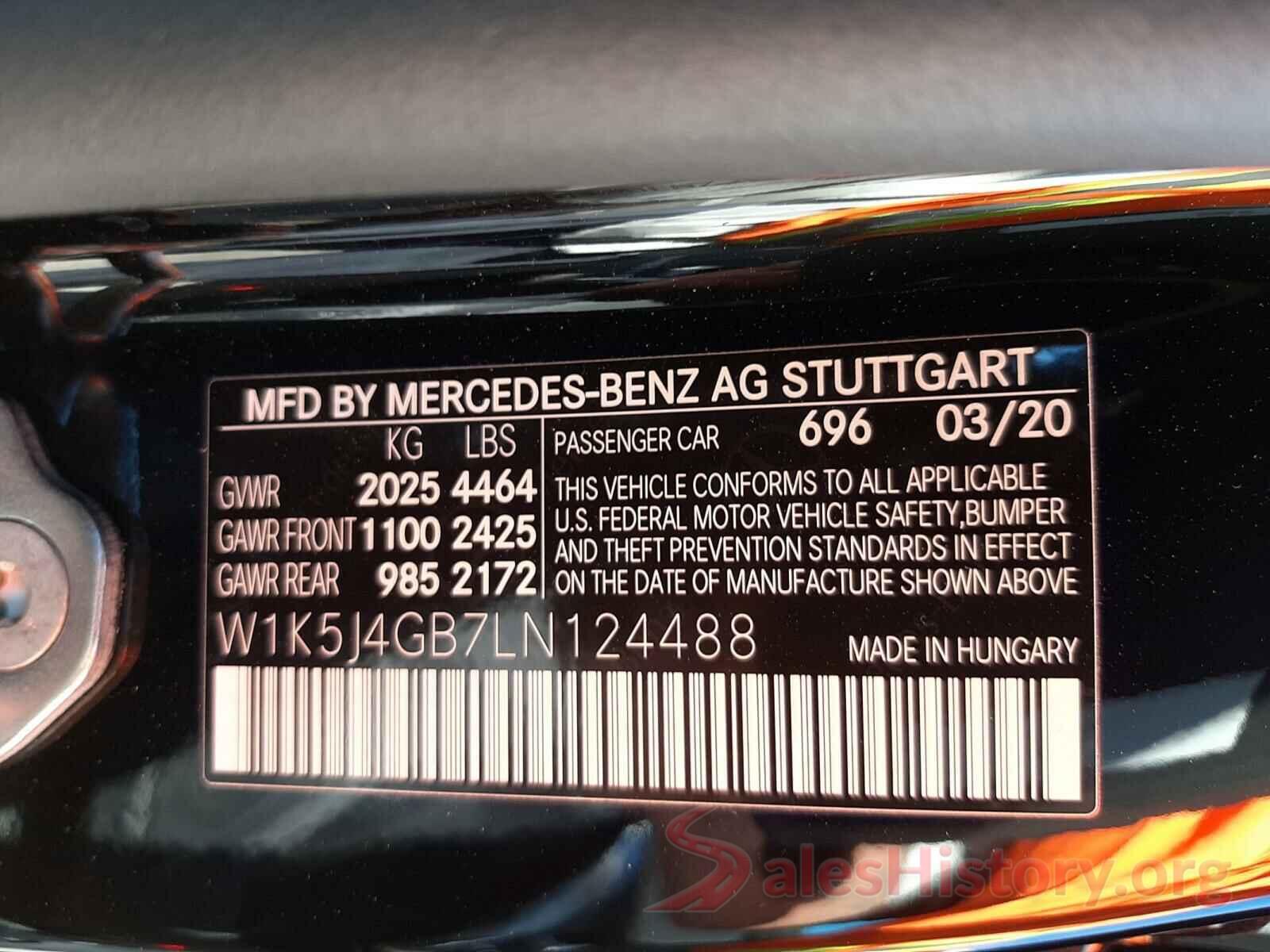 W1K5J4GB7LN124488 2020 MERCEDES-BENZ C CLASS