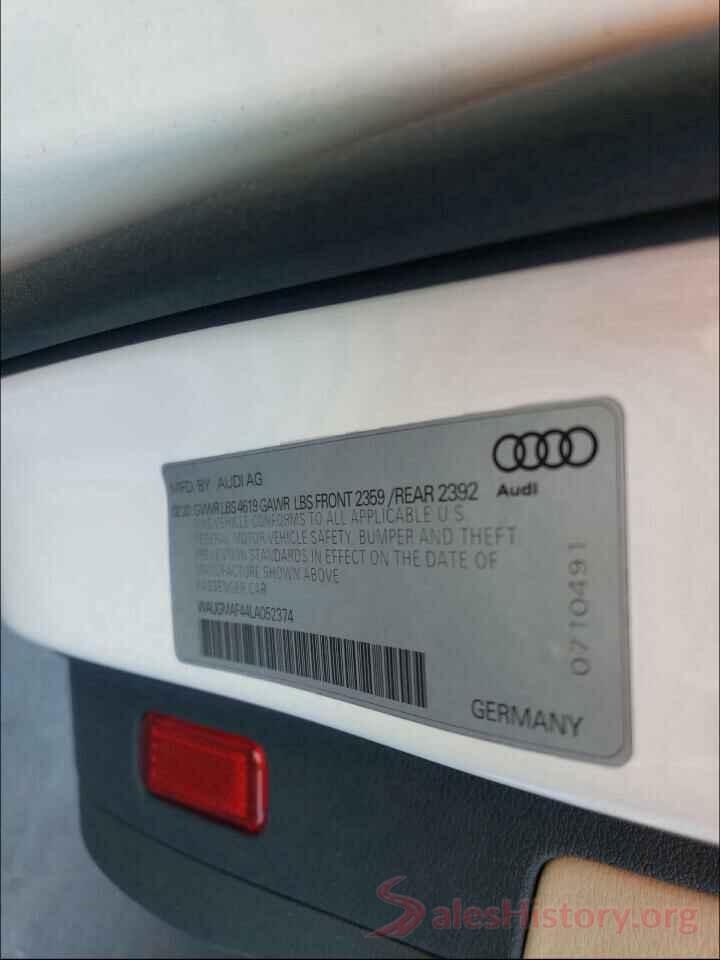 WAUGMAF44LA052374 2020 AUDI A4