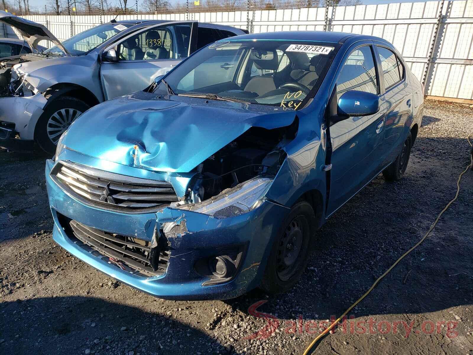 ML32F3FJ1HHF14693 2017 MITSUBISHI MIRAGE