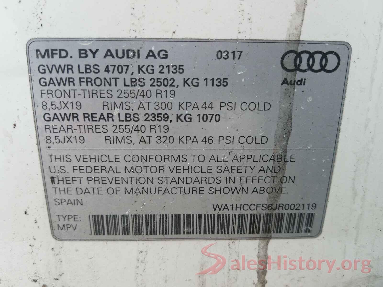 WA1HCCFS6JR002119 2018 AUDI Q3