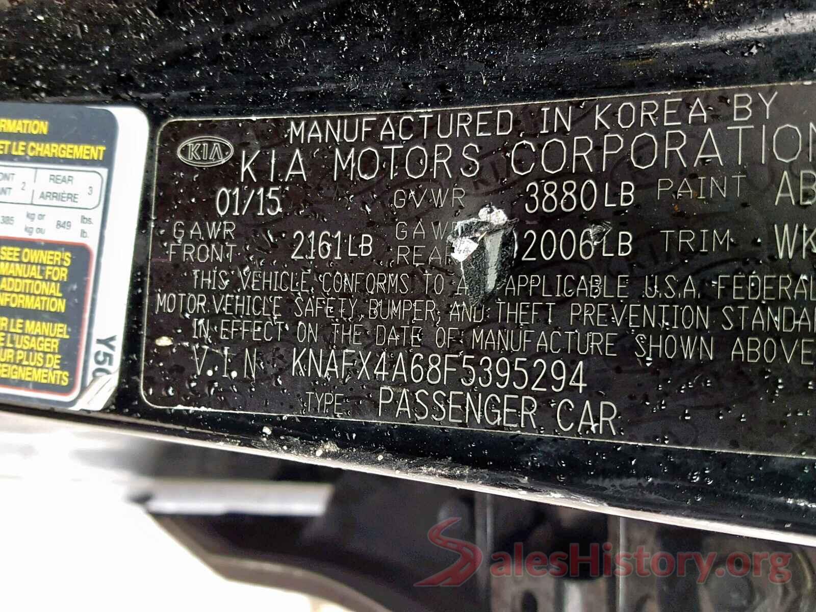 KNAFX4A68F5395294 2015 KIA FORTE LX