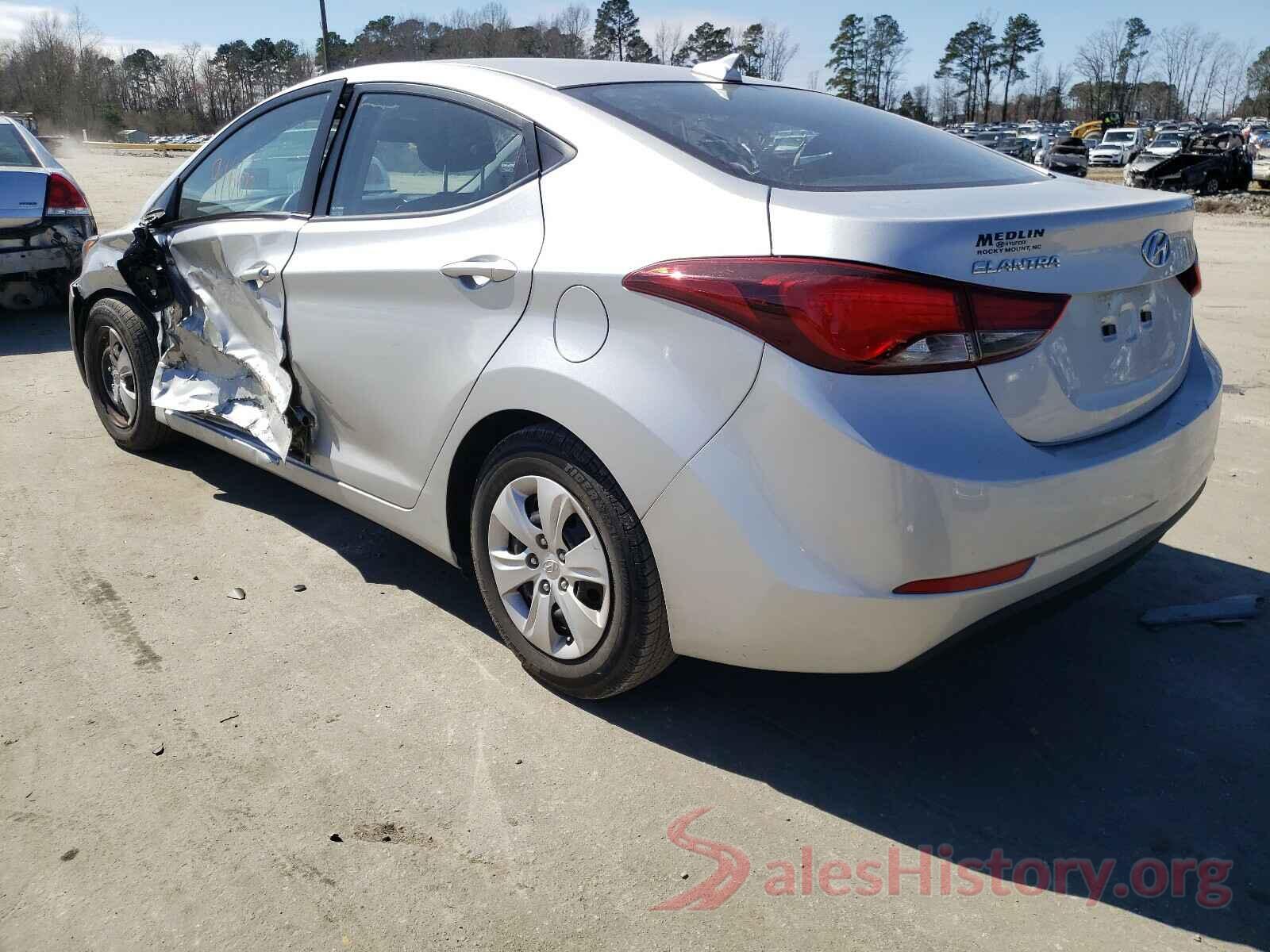 5NPDH4AE8GH762503 2016 HYUNDAI ELANTRA