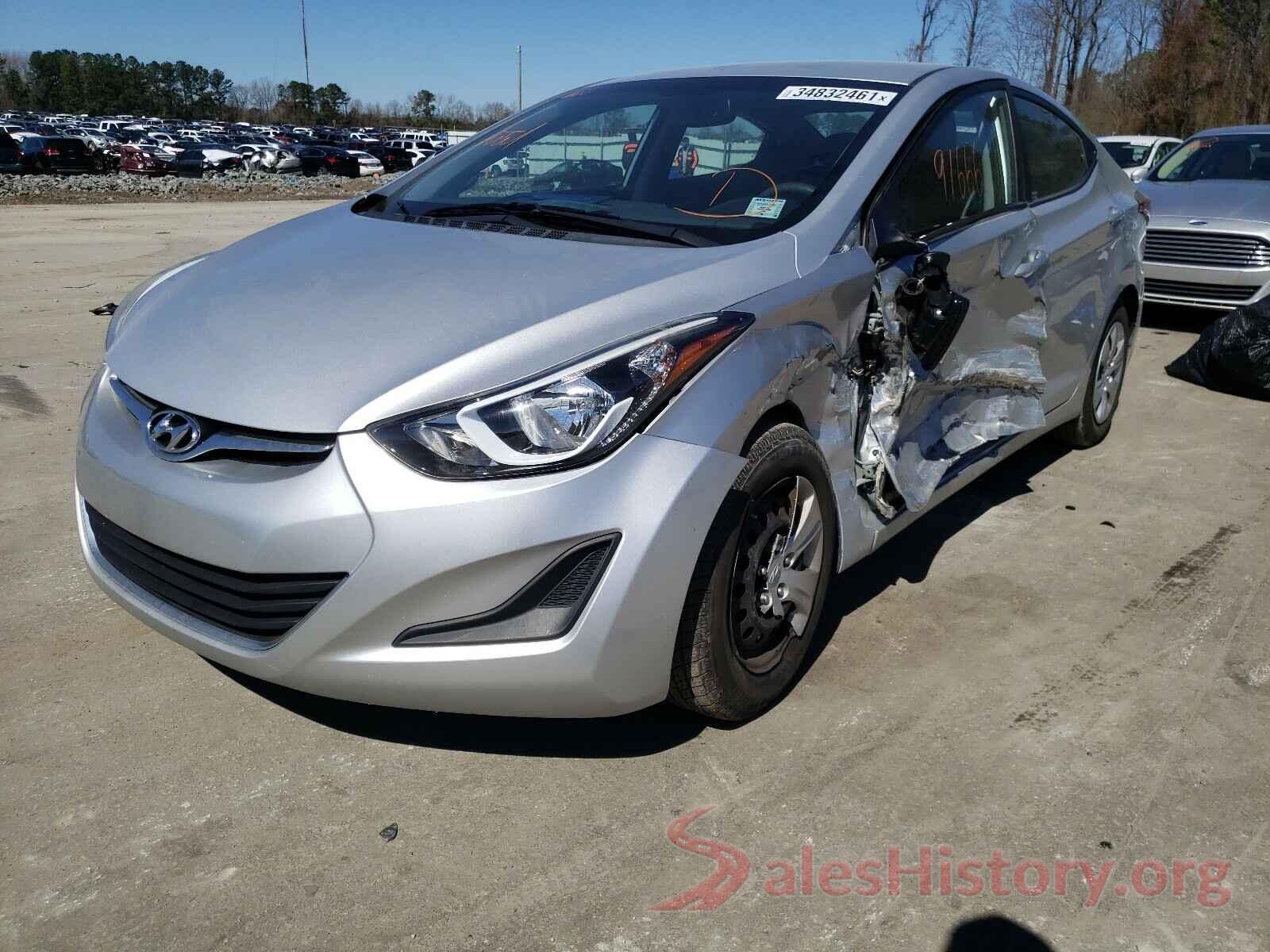 5NPDH4AE8GH762503 2016 HYUNDAI ELANTRA