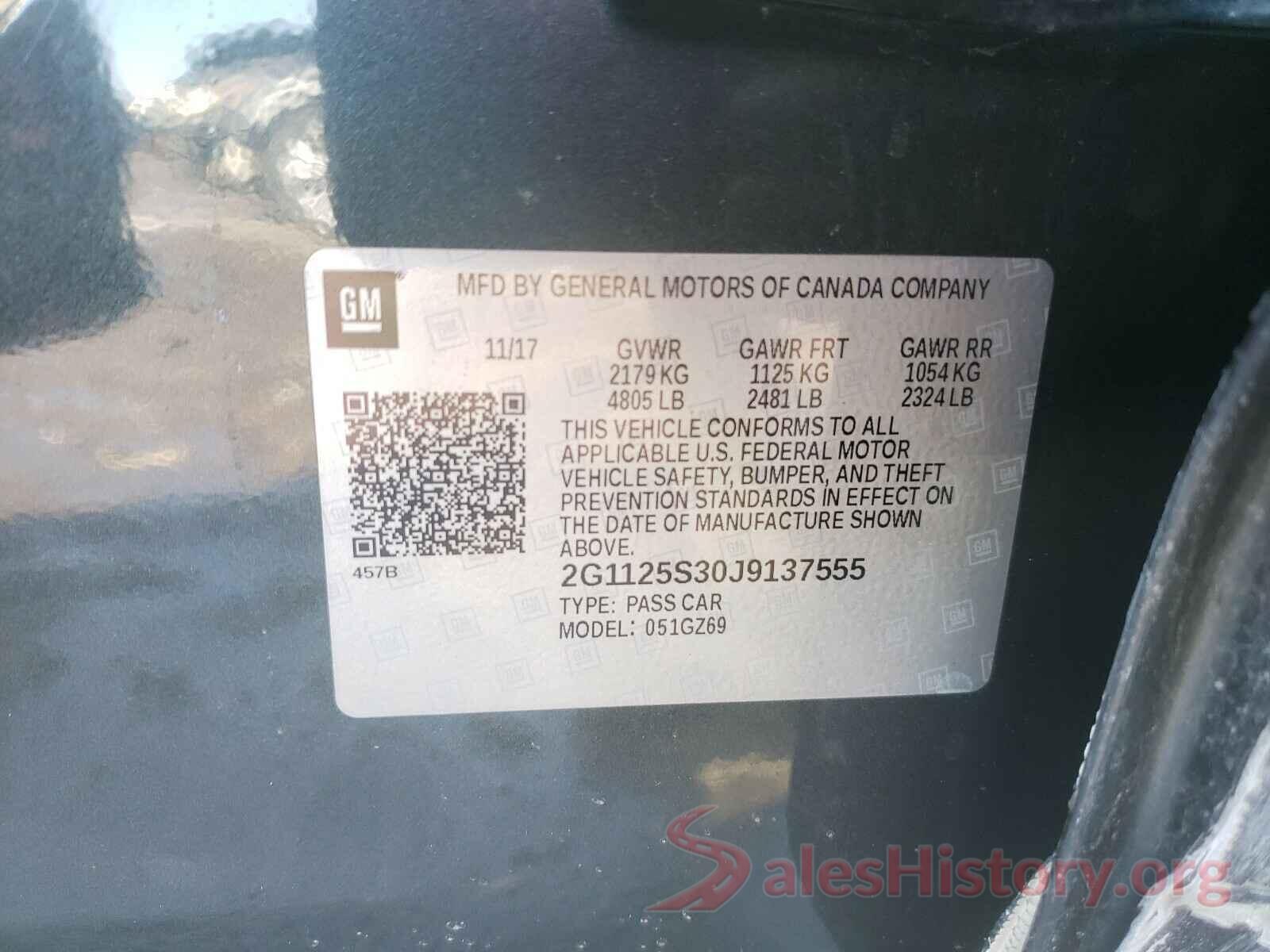 2G1125S30J9137555 2018 CHEVROLET IMPALA