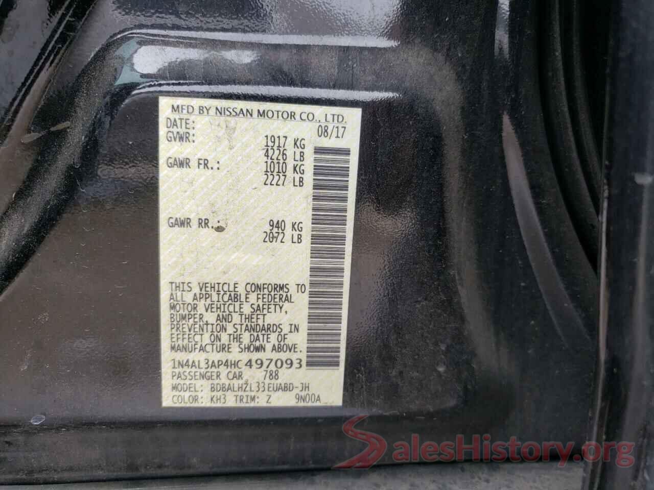 1N4AL3AP4HC497093 2017 NISSAN ALTIMA