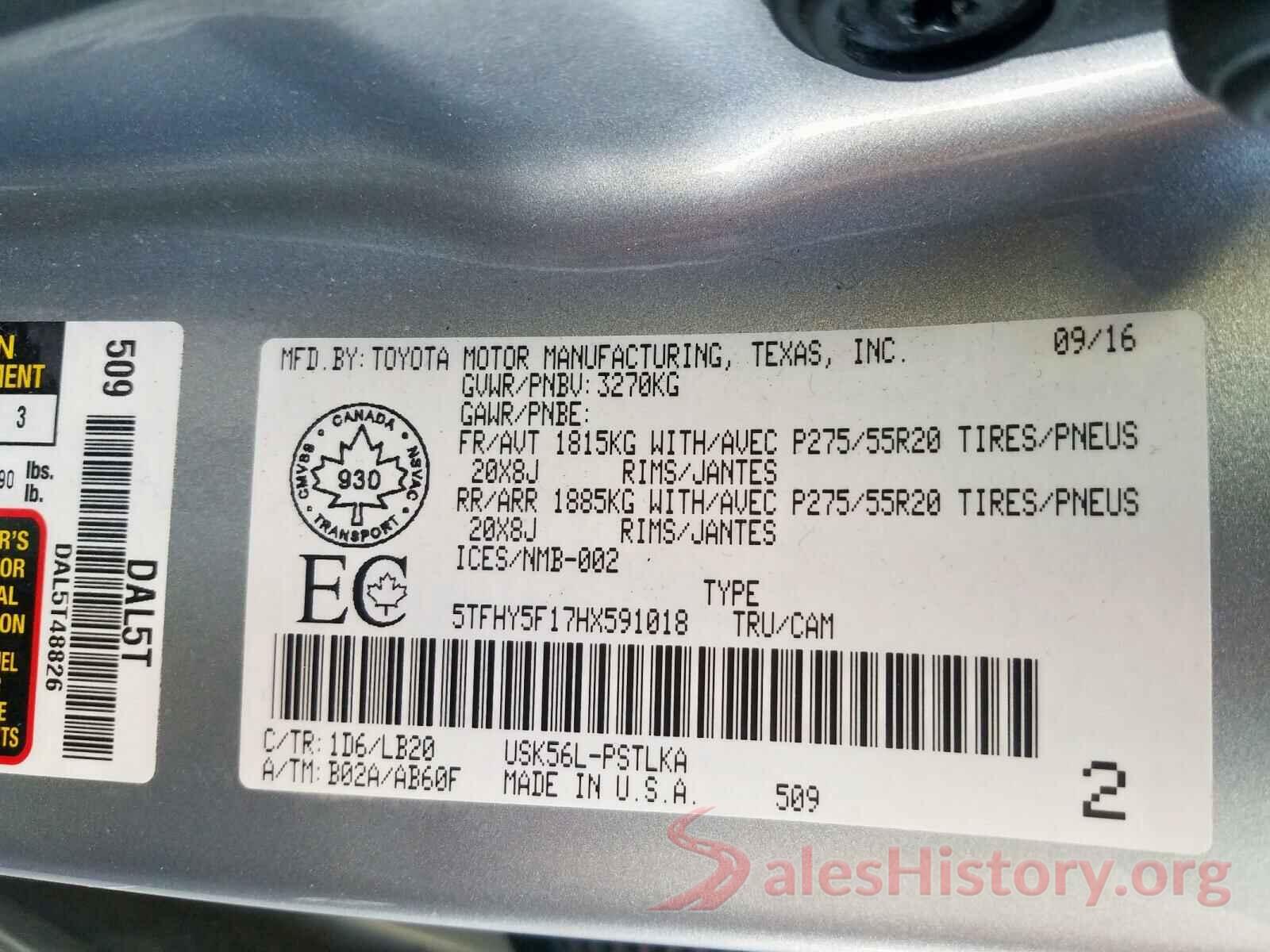 5TFHY5F17HX591018 2017 TOYOTA TUNDRA