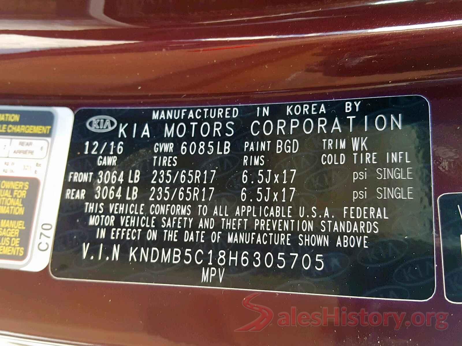 KNDMB5C18H6305705 2017 KIA SEDONA LX