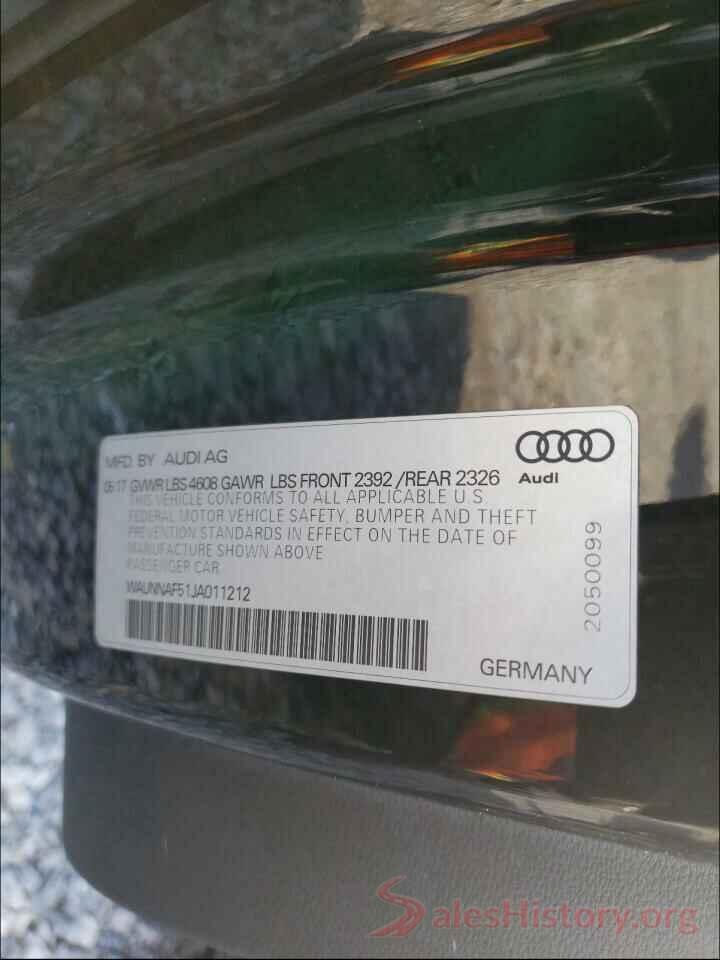 WAUNNAF51JA011212 2018 AUDI A5