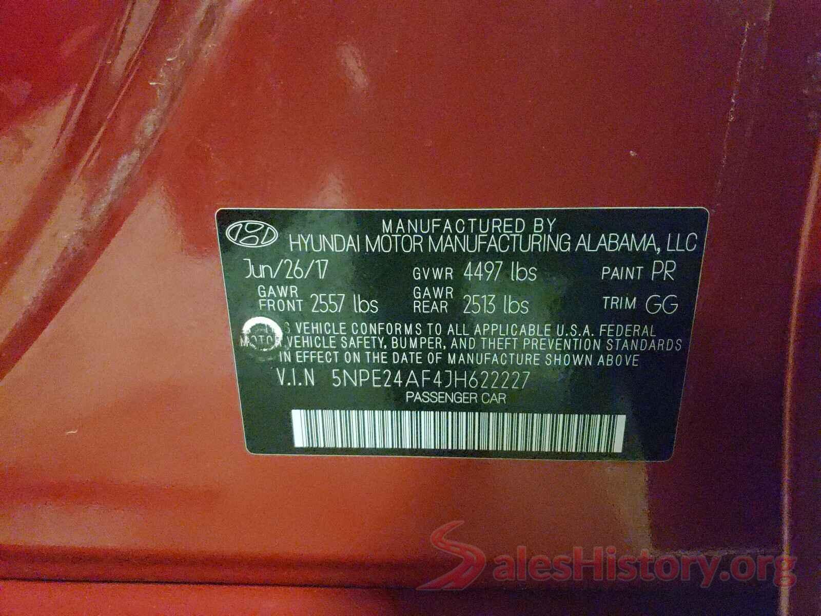 5NPE24AF4JH622227 2018 HYUNDAI SONATA