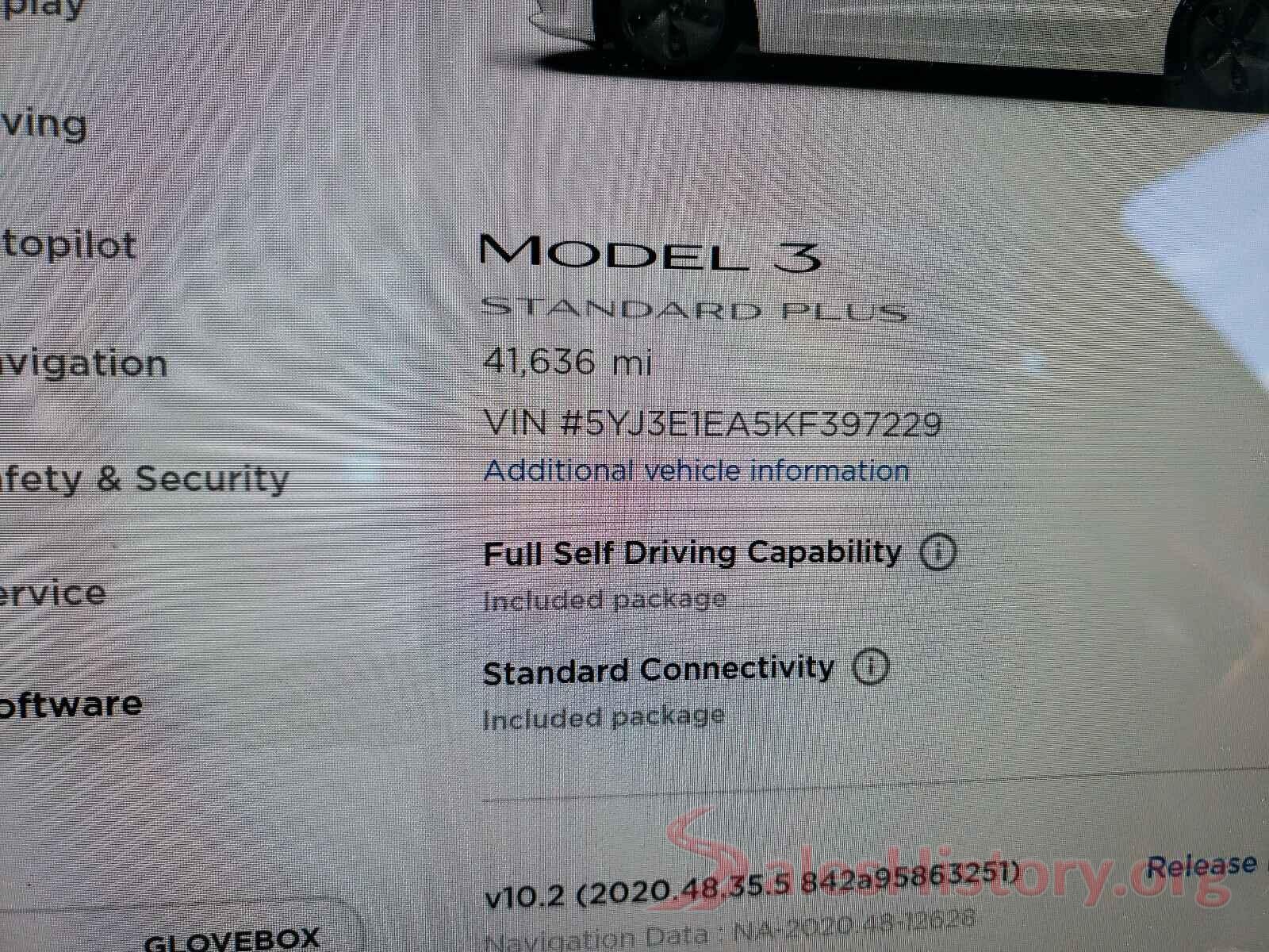 5YJ3E1EA5KF397229 2019 TESLA MODEL 3