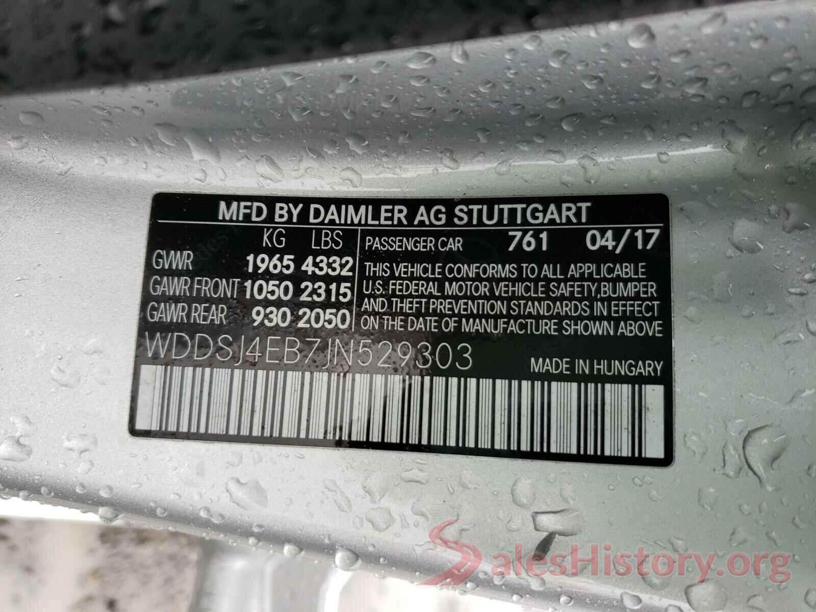 WDDSJ4EB7JN529303 2018 MERCEDES-BENZ C CLASS