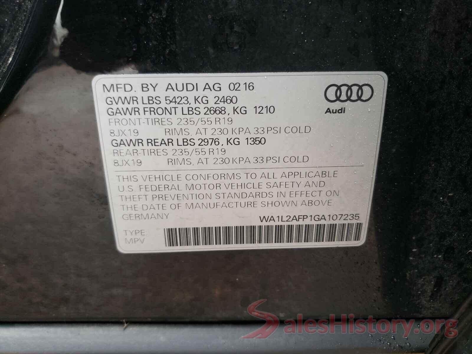 WA1L2AFP1GA107235 2016 AUDI Q5