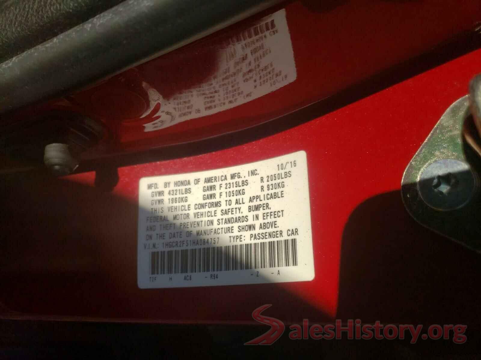 1HGCR2F51HA084757 2017 HONDA ACCORD