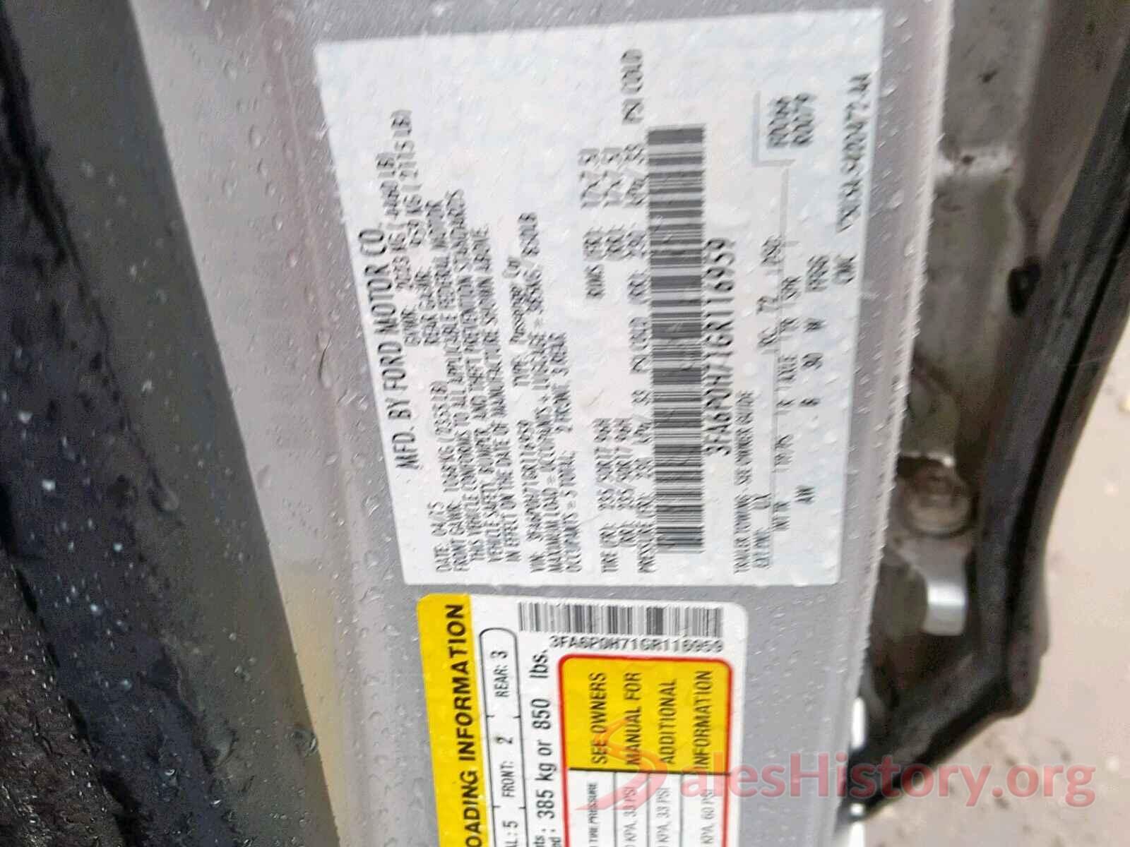 3FA6P0H71GR116959 2016 FORD FUSION SE