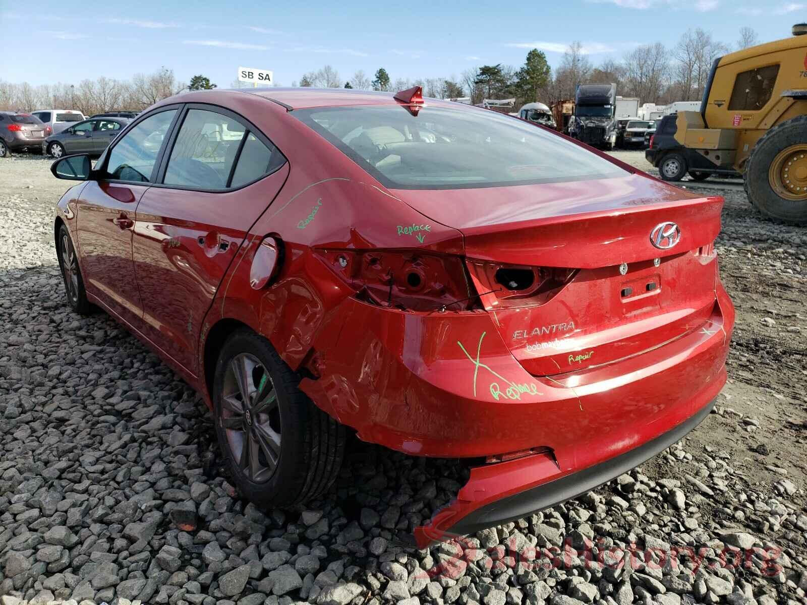 5NPD84LF2HH021268 2017 HYUNDAI ELANTRA