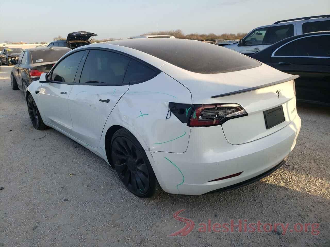 5YJ3E1EC9NF134621 2022 TESLA MODEL 3