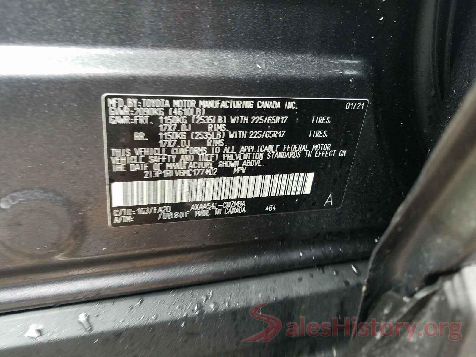 2T3P1RFV6MC177402 2021 TOYOTA RAV4