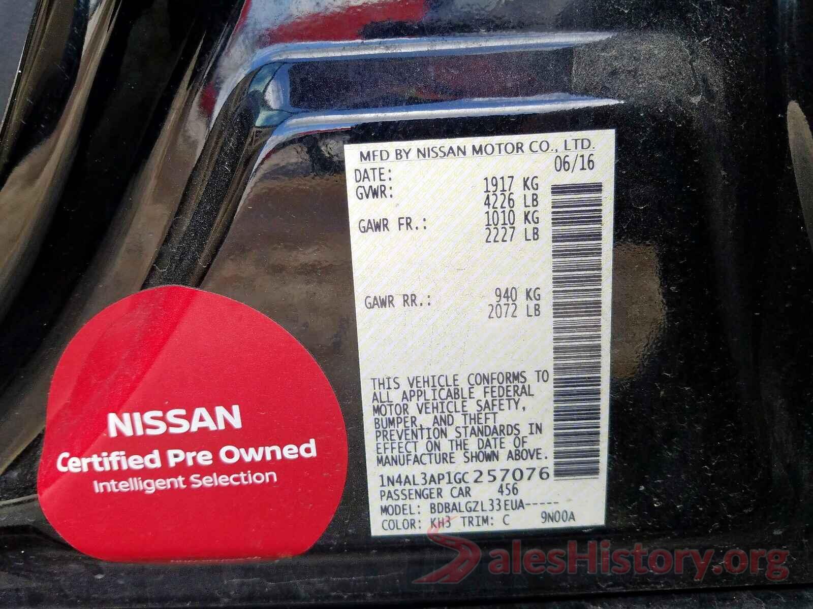 1N4AL3AP1GC257076 2016 NISSAN ALTIMA