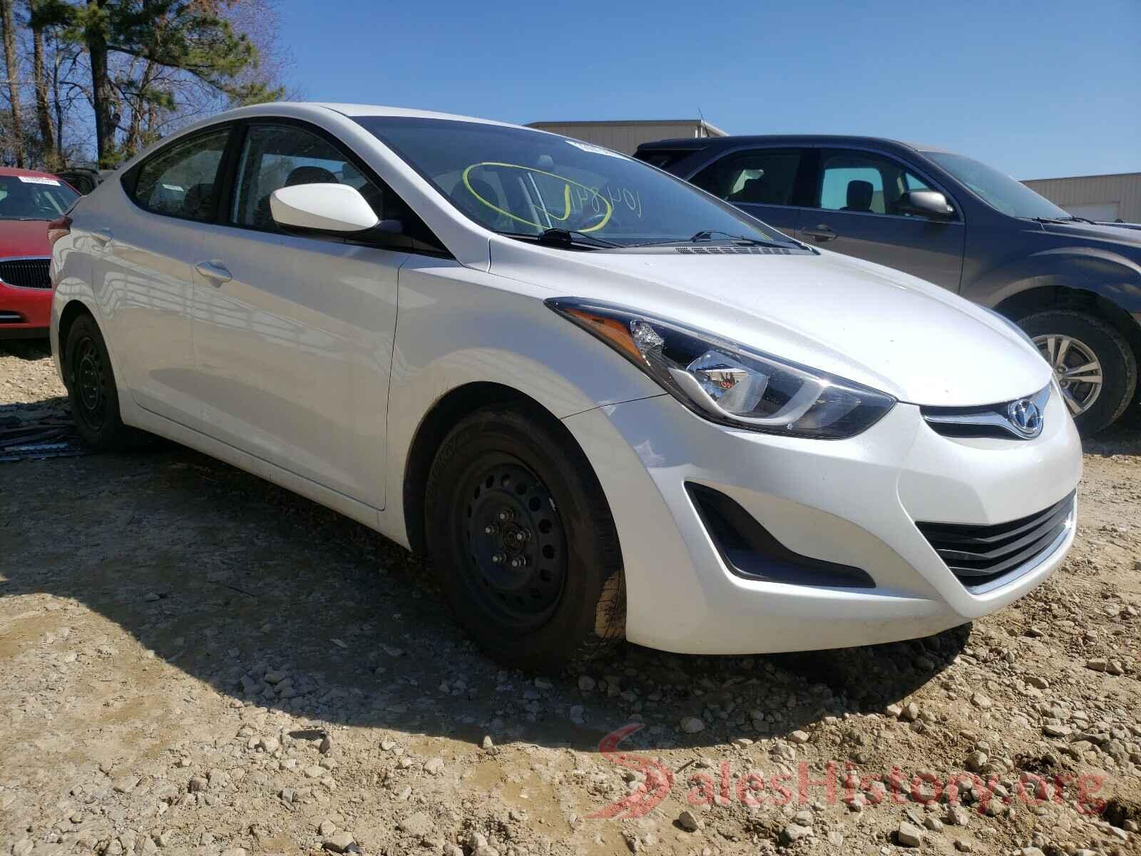 5NPDH4AE8GH777292 2016 HYUNDAI ELANTRA