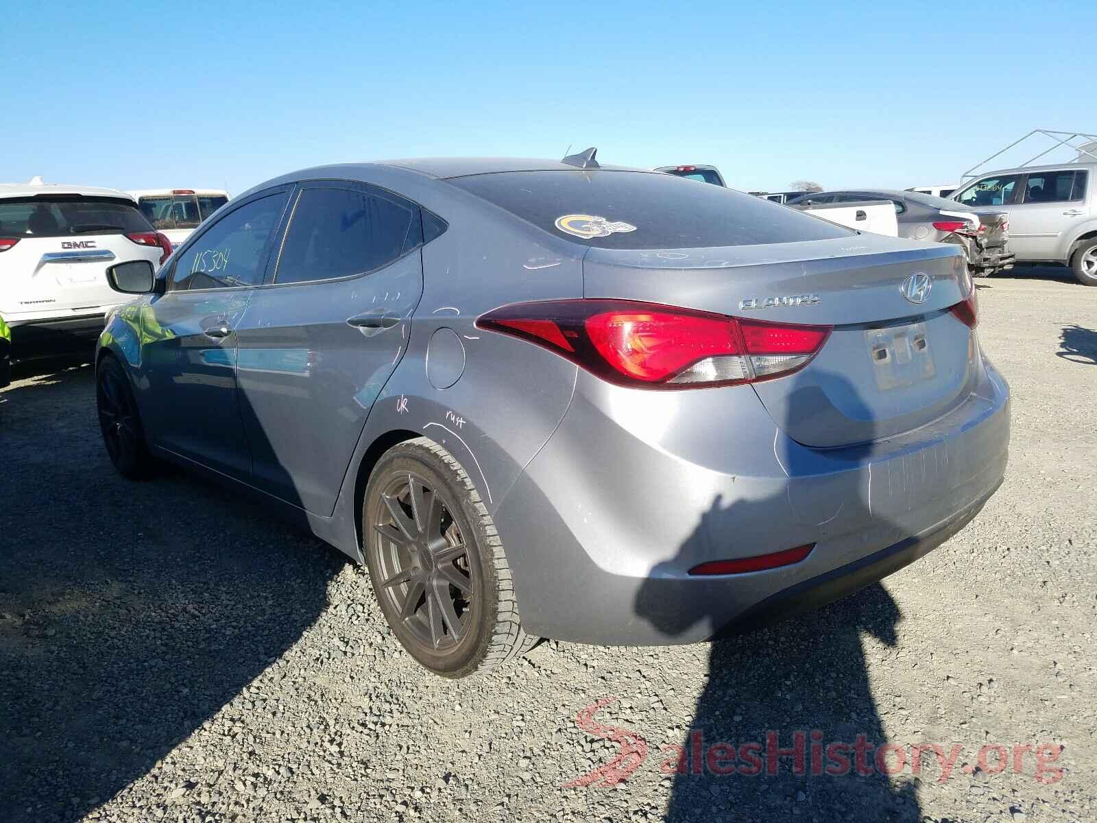 5NPDH4AE6GH671360 2016 HYUNDAI ELANTRA