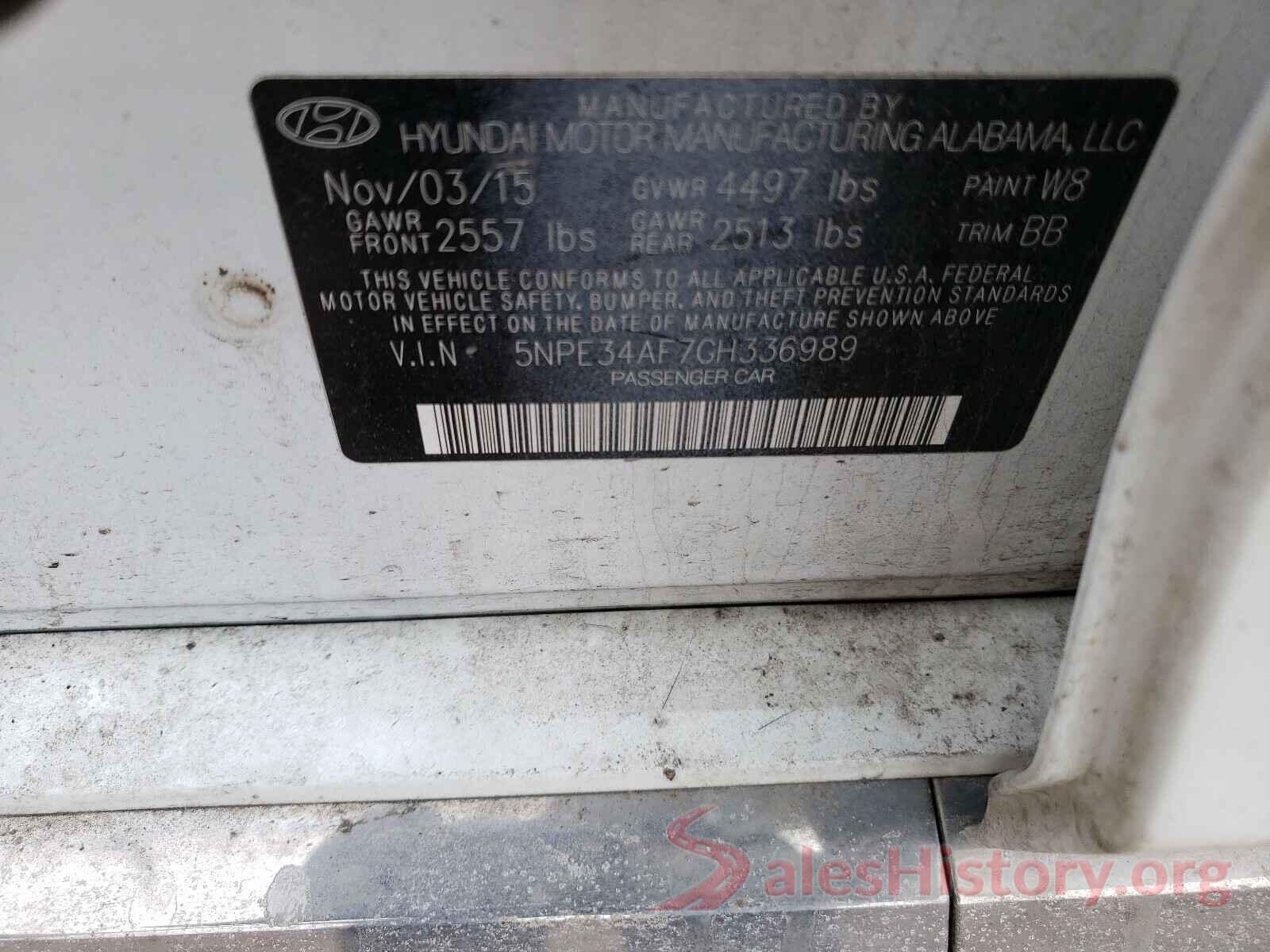 5NPE34AF7GH336989 2016 HYUNDAI SONATA