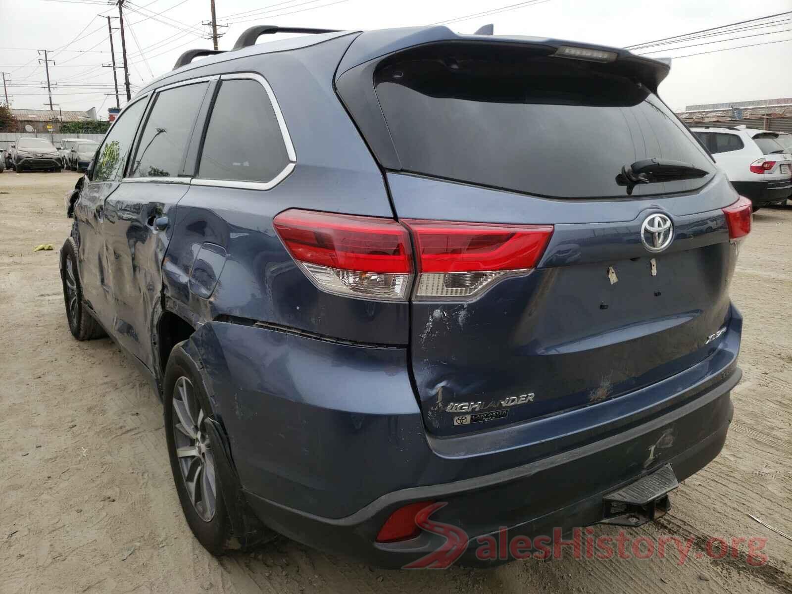 5TDJZRFH4KS921682 2019 TOYOTA HIGHLANDER