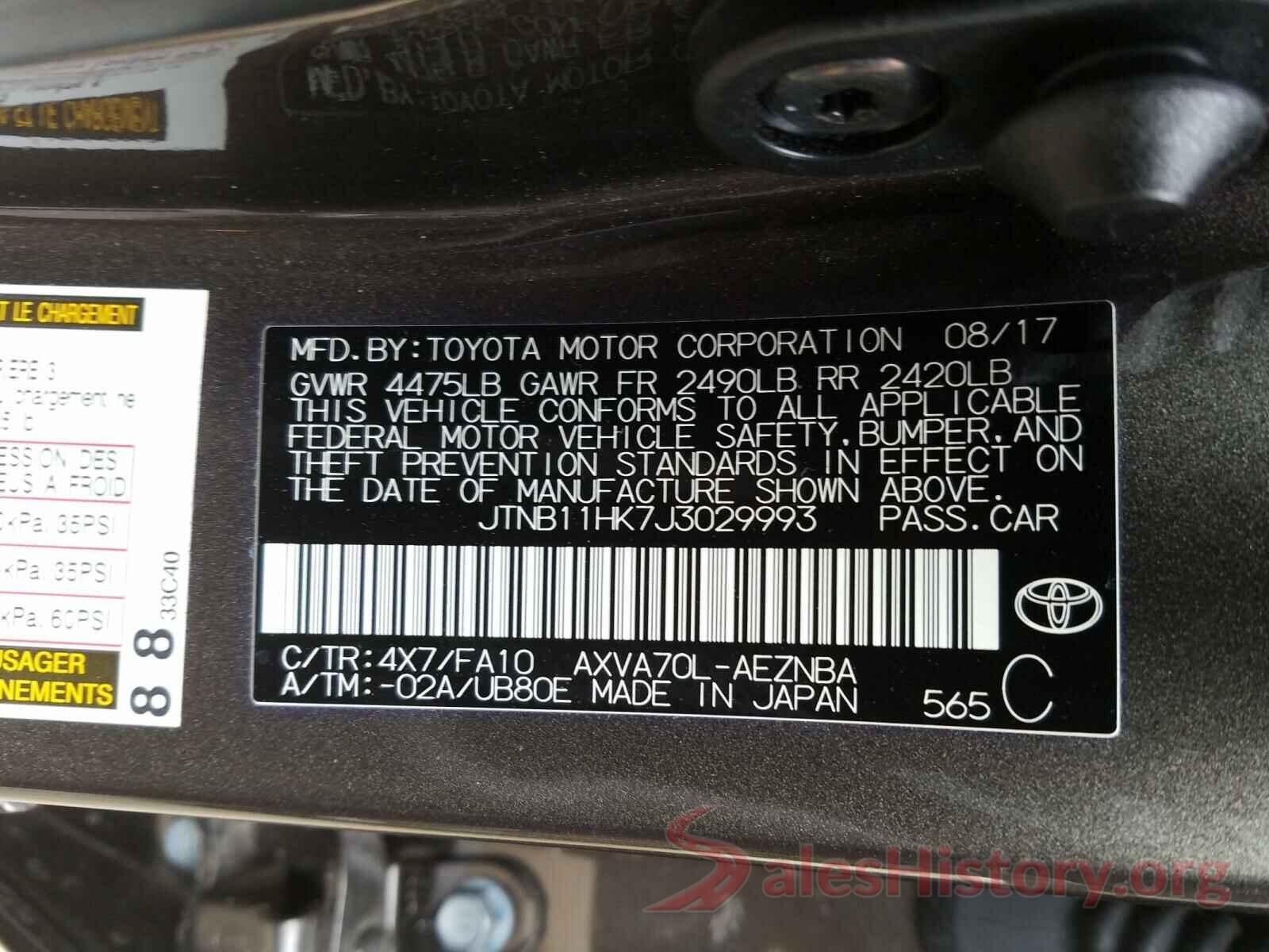 JTNB11HK7J3029993 2018 TOYOTA CAMRY