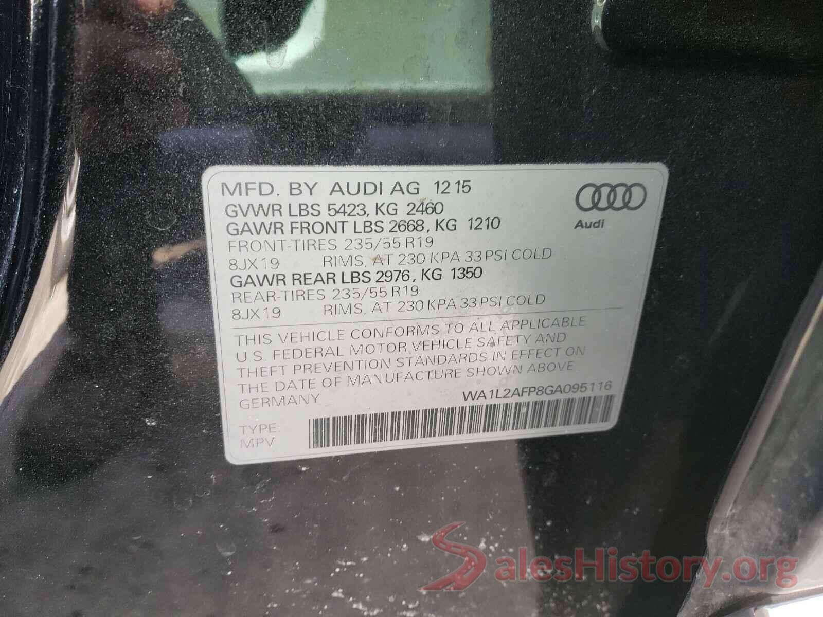 WA1L2AFP8GA095116 2016 AUDI Q5