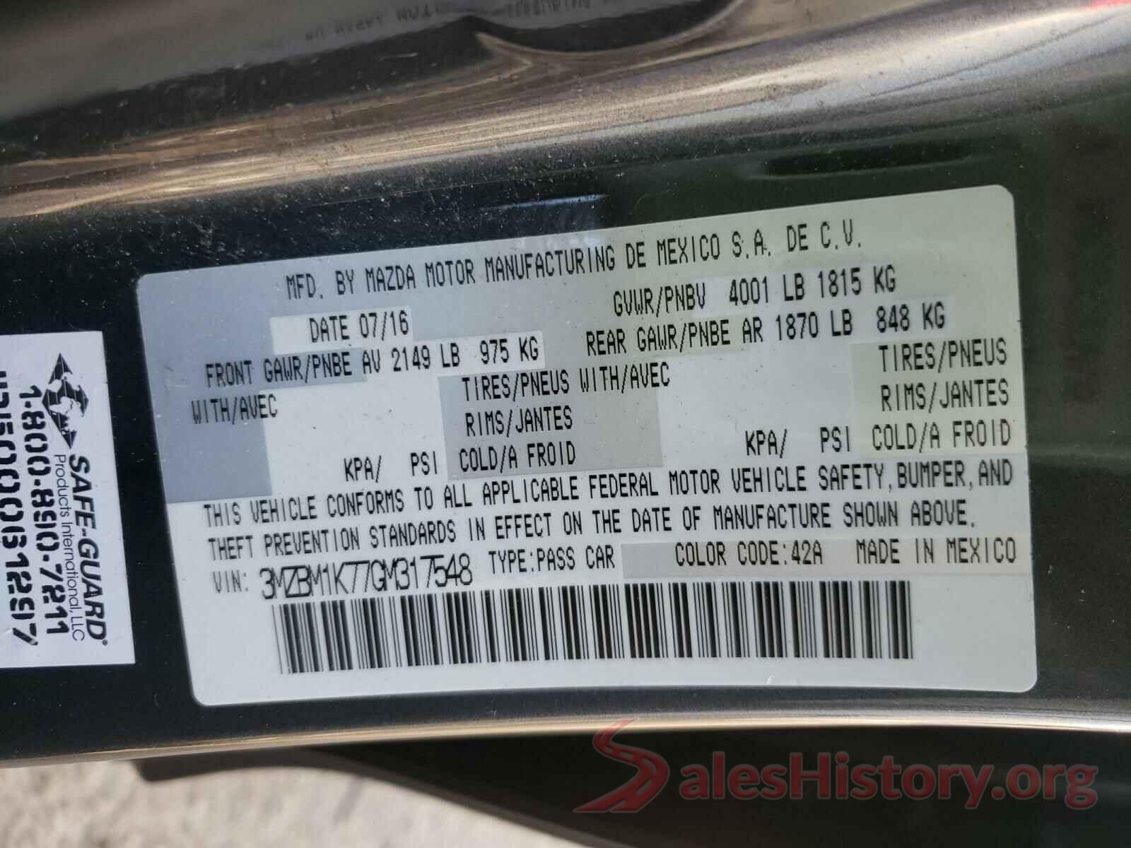 3MZBM1K77GM317548 2016 MAZDA 3