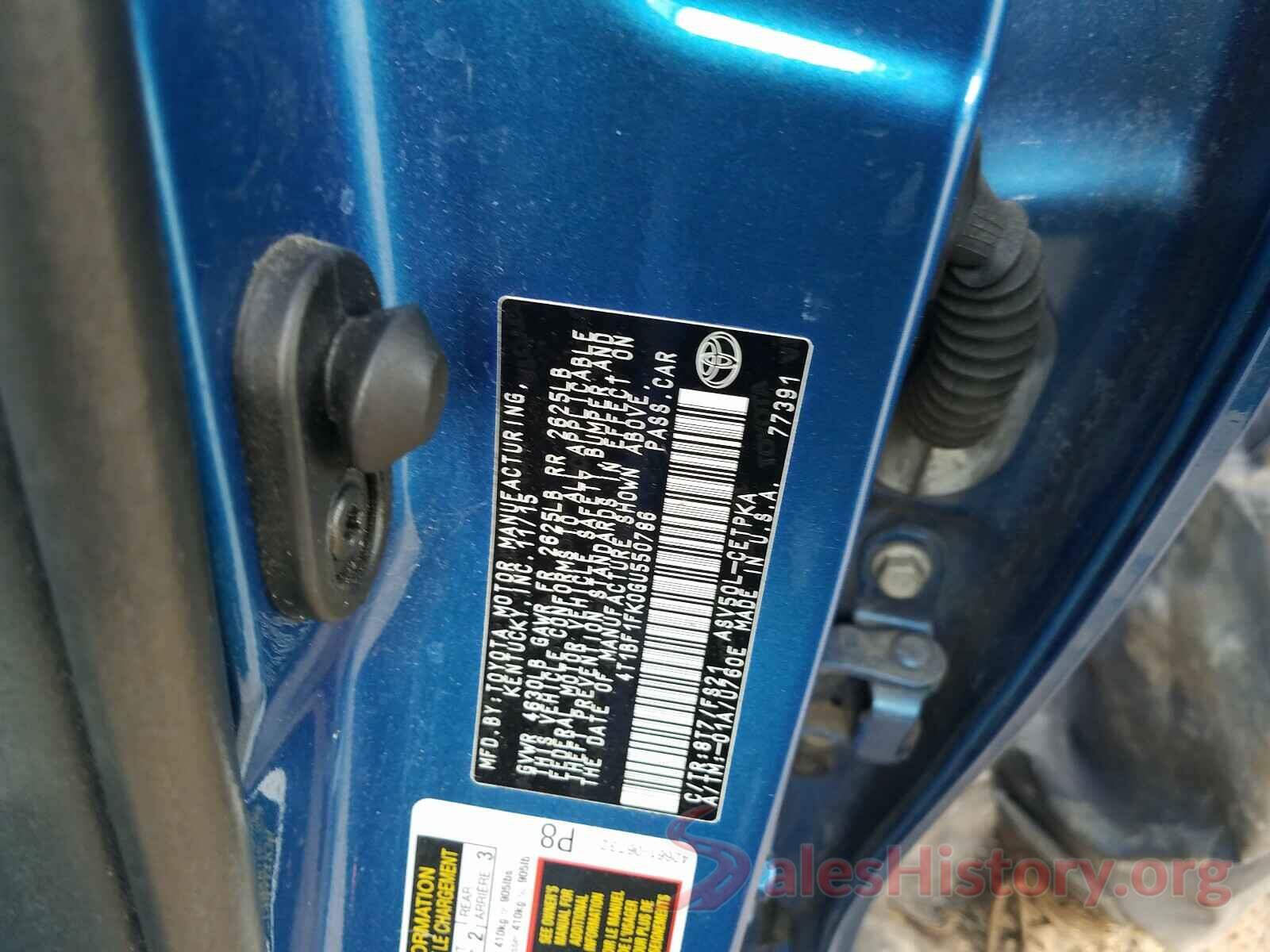 4T1BF1FK0GU550786 2016 TOYOTA CAMRY