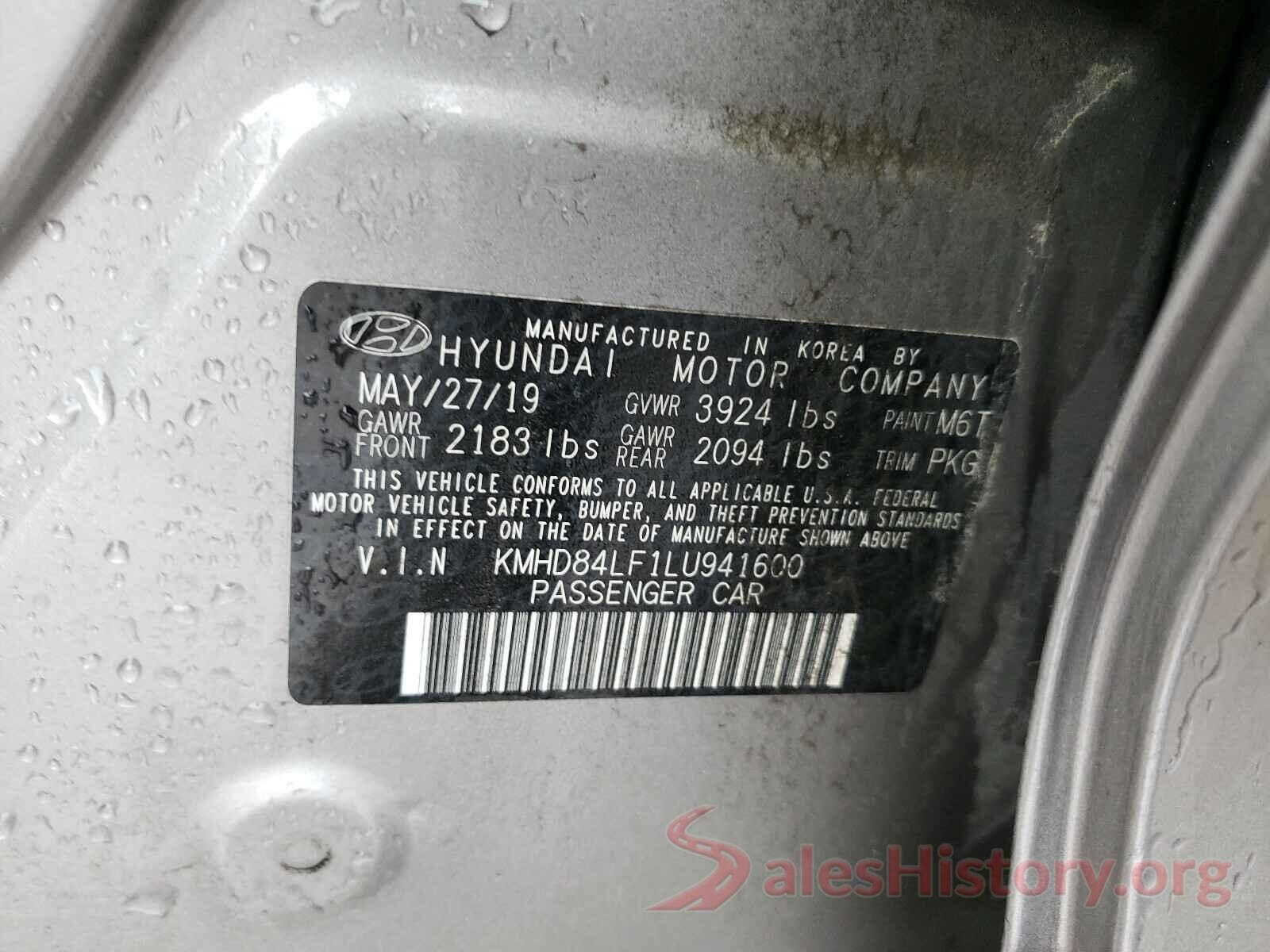 KMHD84LF1LU941600 2020 HYUNDAI ELANTRA