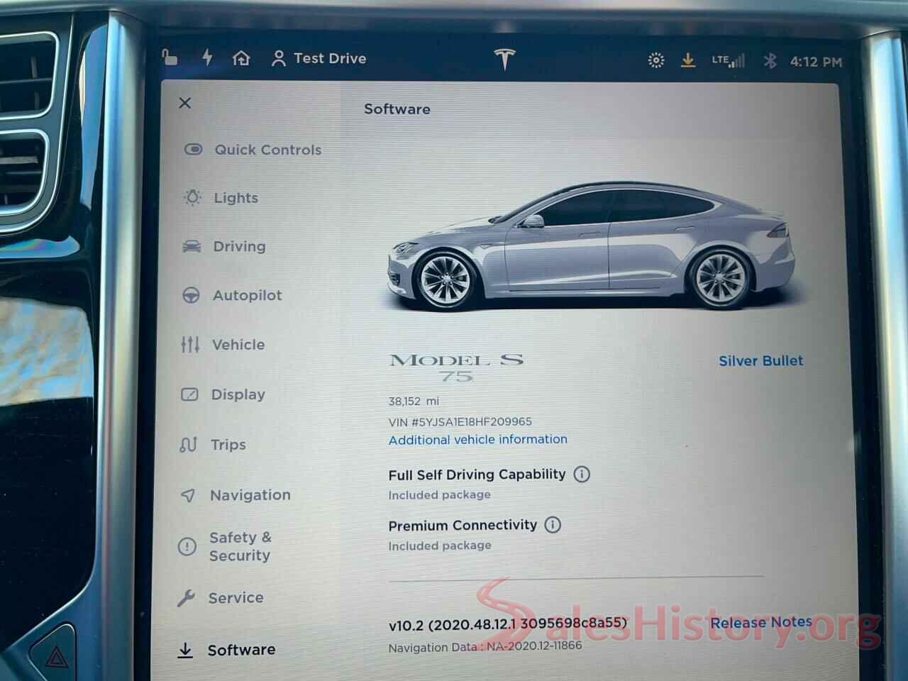 5YJSA1E18HF209965 2017 TESLA MODEL S