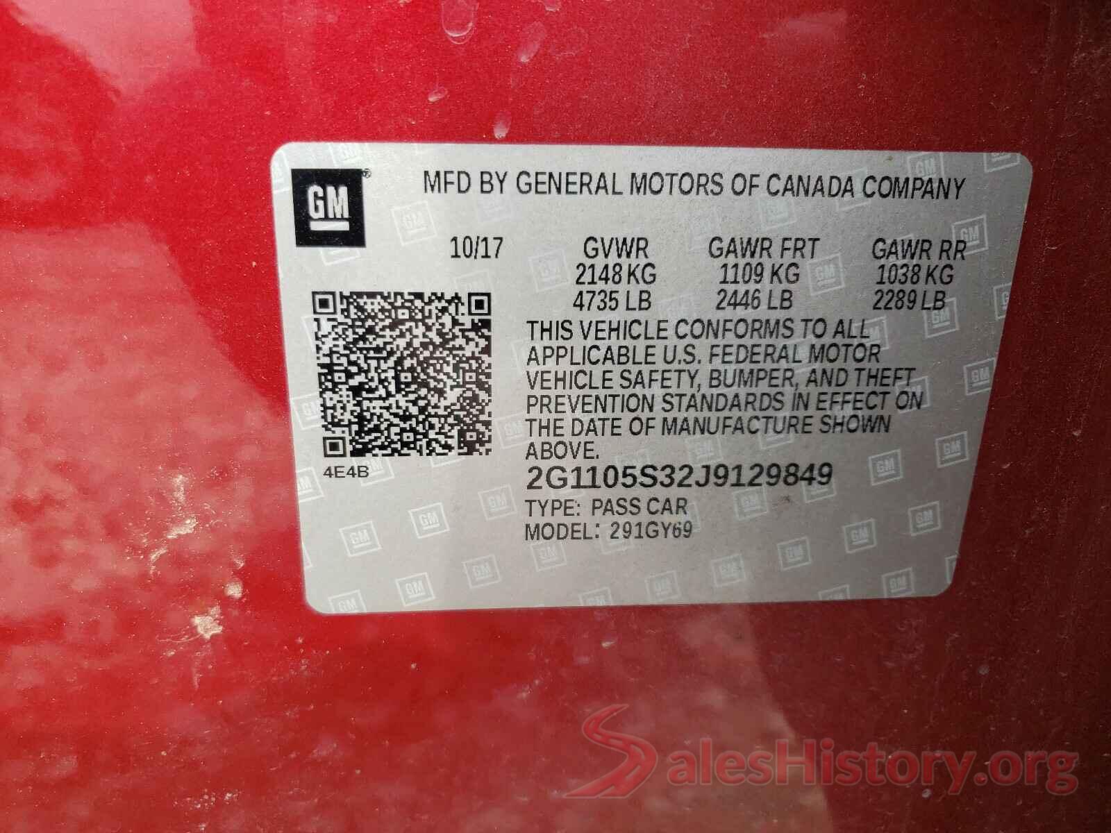 2G1105S32J9129849 2018 CHEVROLET IMPALA