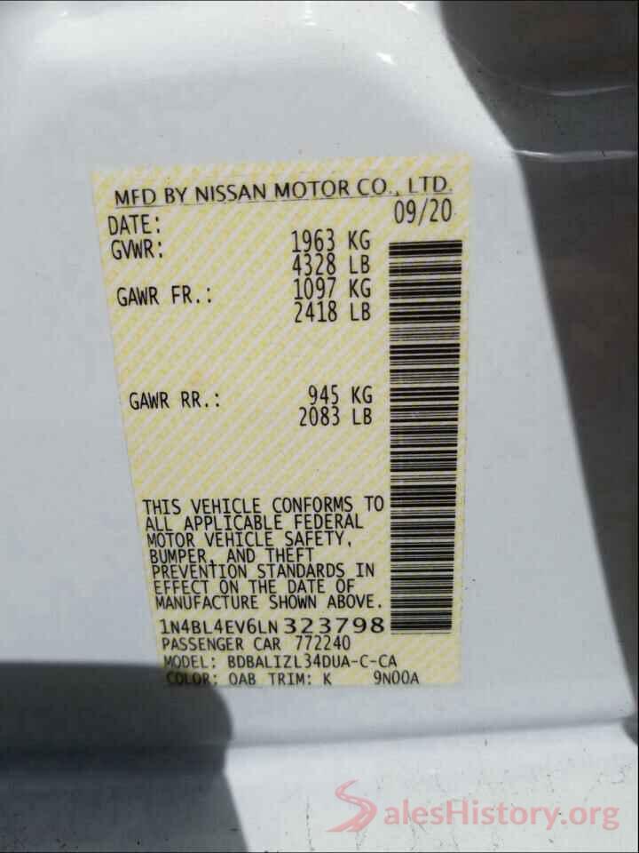 1N4BL4EV6LN323798 2020 NISSAN ALTIMA