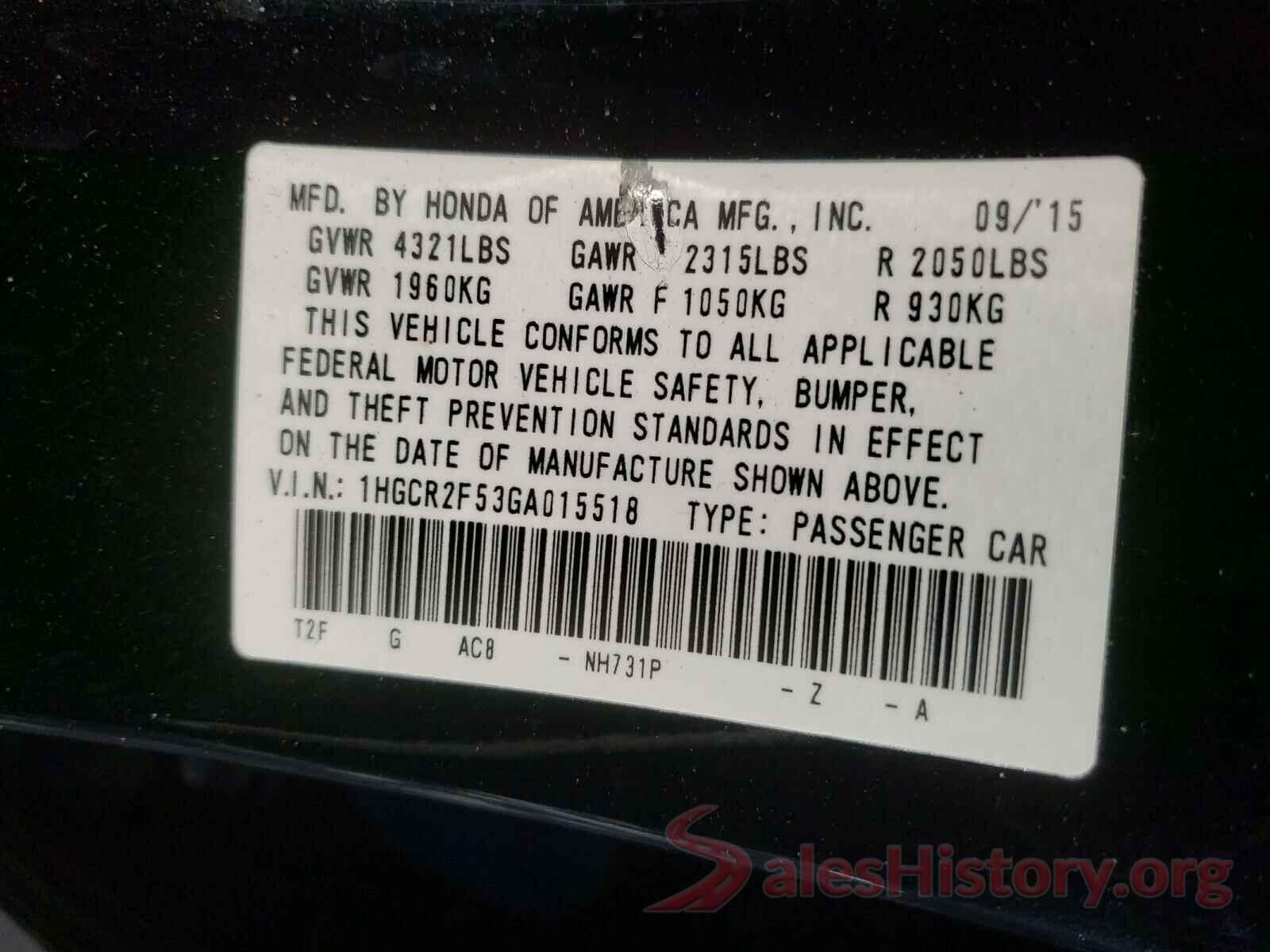 1HGCR2F53GA015518 2016 HONDA ACCORD