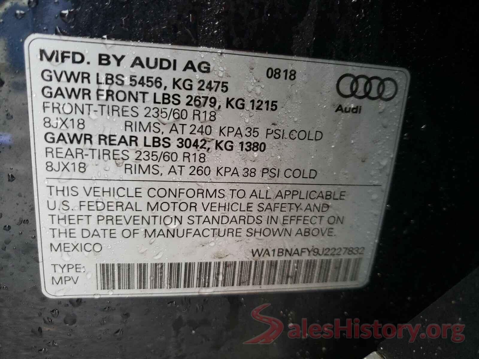 WA1BNAFY9J2227832 2018 AUDI Q5