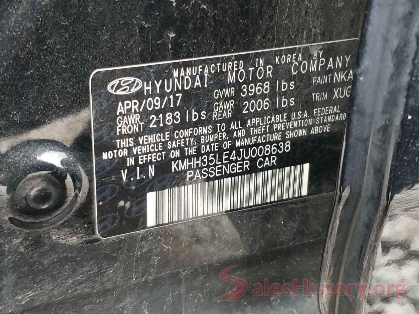 KMHH35LE4JU008638 2018 HYUNDAI ELANTRA