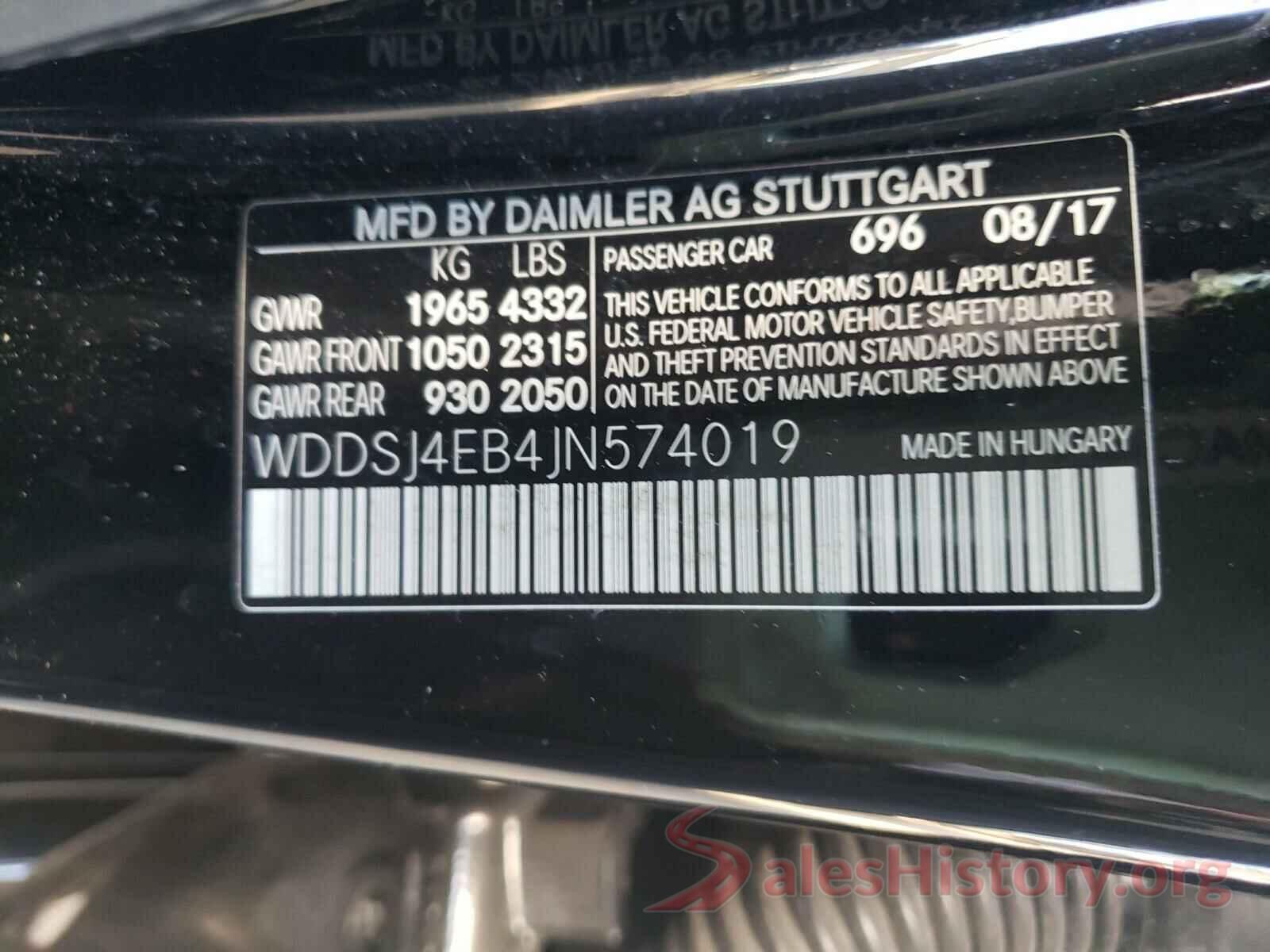 WDDSJ4EB4JN574019 2018 MERCEDES-BENZ C CLASS