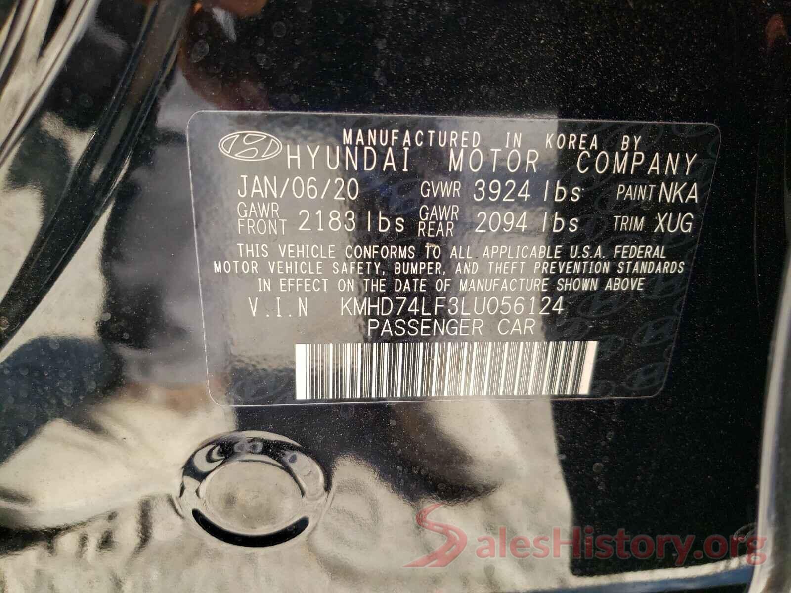 KMHD74LF3LU056124 2020 HYUNDAI ELANTRA