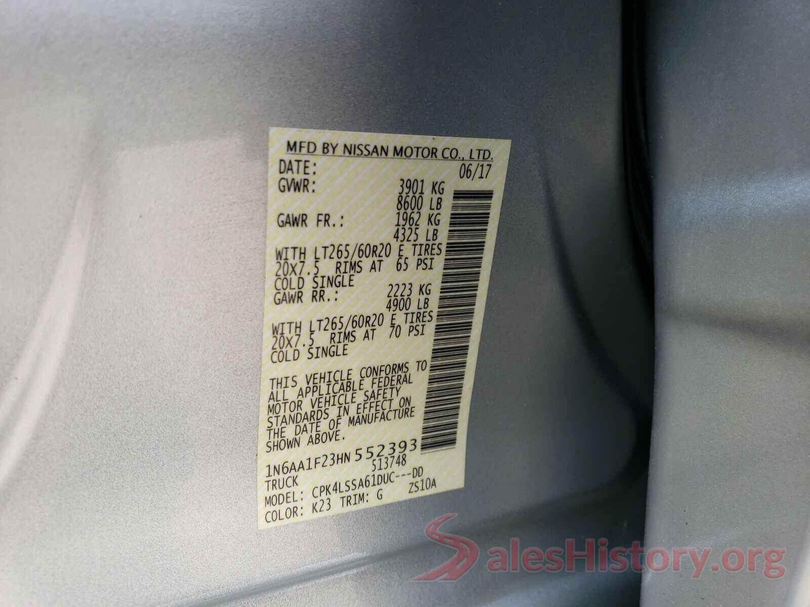 1N6AA1F23HN552393 2017 NISSAN TITAN