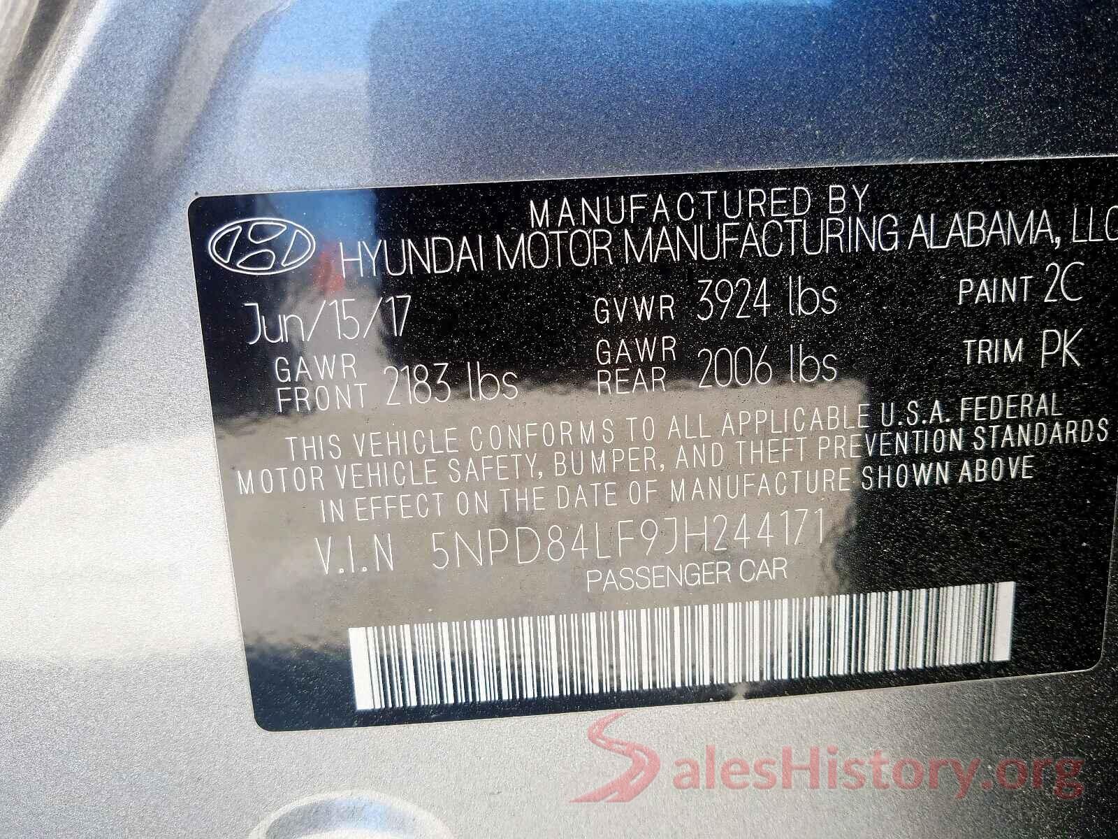 5NPD84LF9JH244171 2018 HYUNDAI ELANTRA