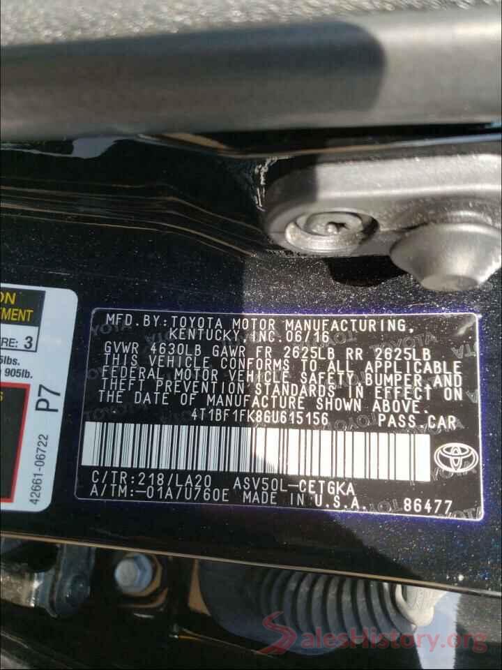 4T1BF1FK8GU615156 2016 TOYOTA CAMRY