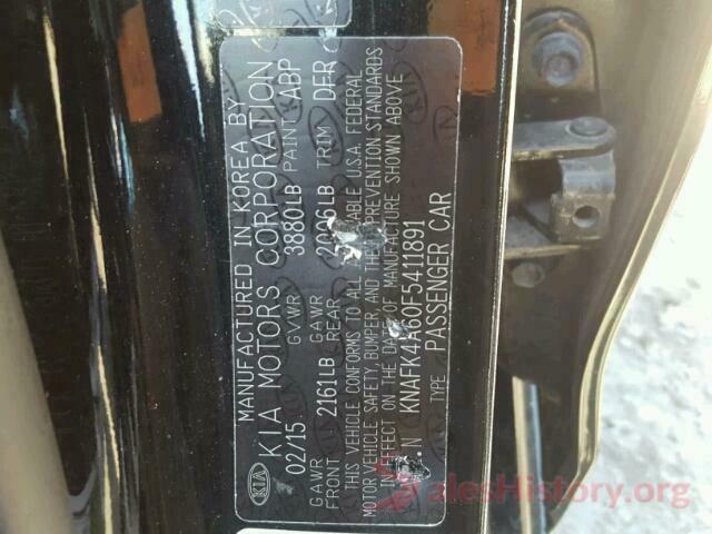 KNAFK4A60F5411891 2015 KIA FORTE