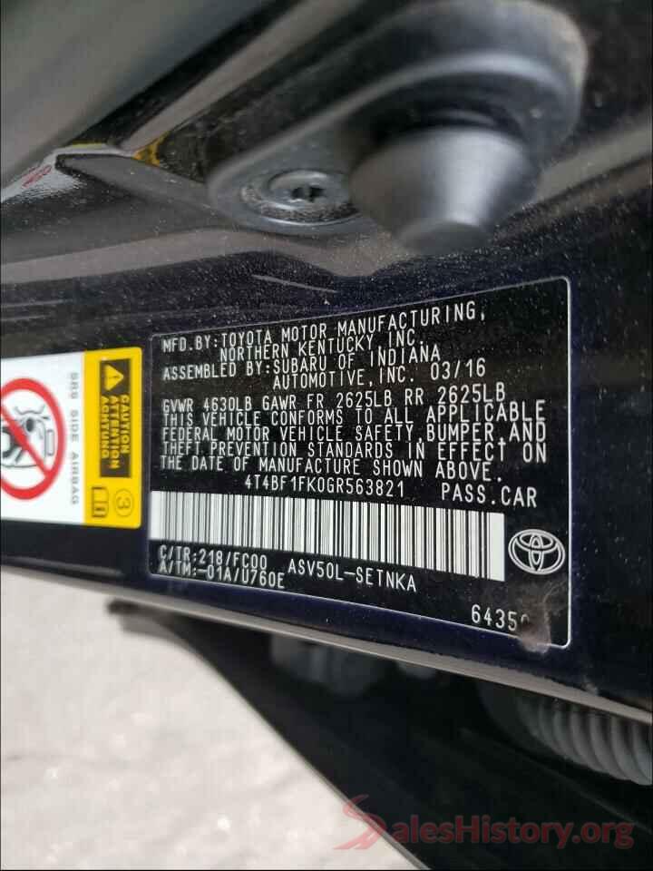 4T4BF1FK0GR563821 2016 TOYOTA CAMRY