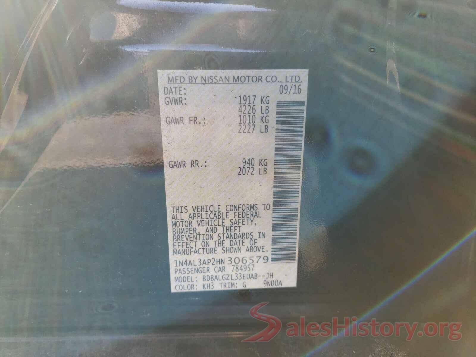 1N4AL3AP2HN306579 2017 NISSAN ALTIMA