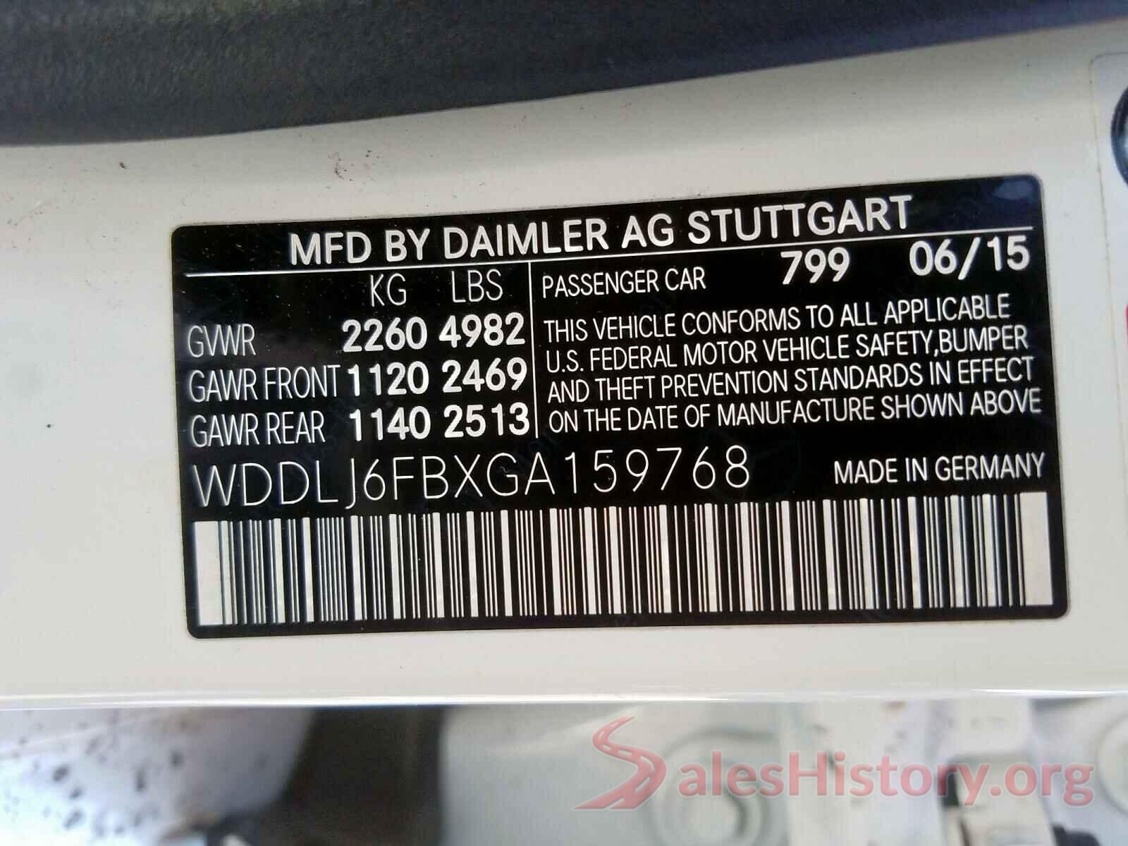 WDDLJ6FBXGA159768 2016 MERCEDES-BENZ C CLASS