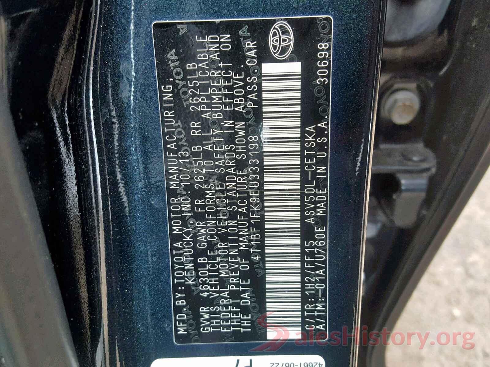 4T1BF1FK9EU333198 2014 TOYOTA CAMRY