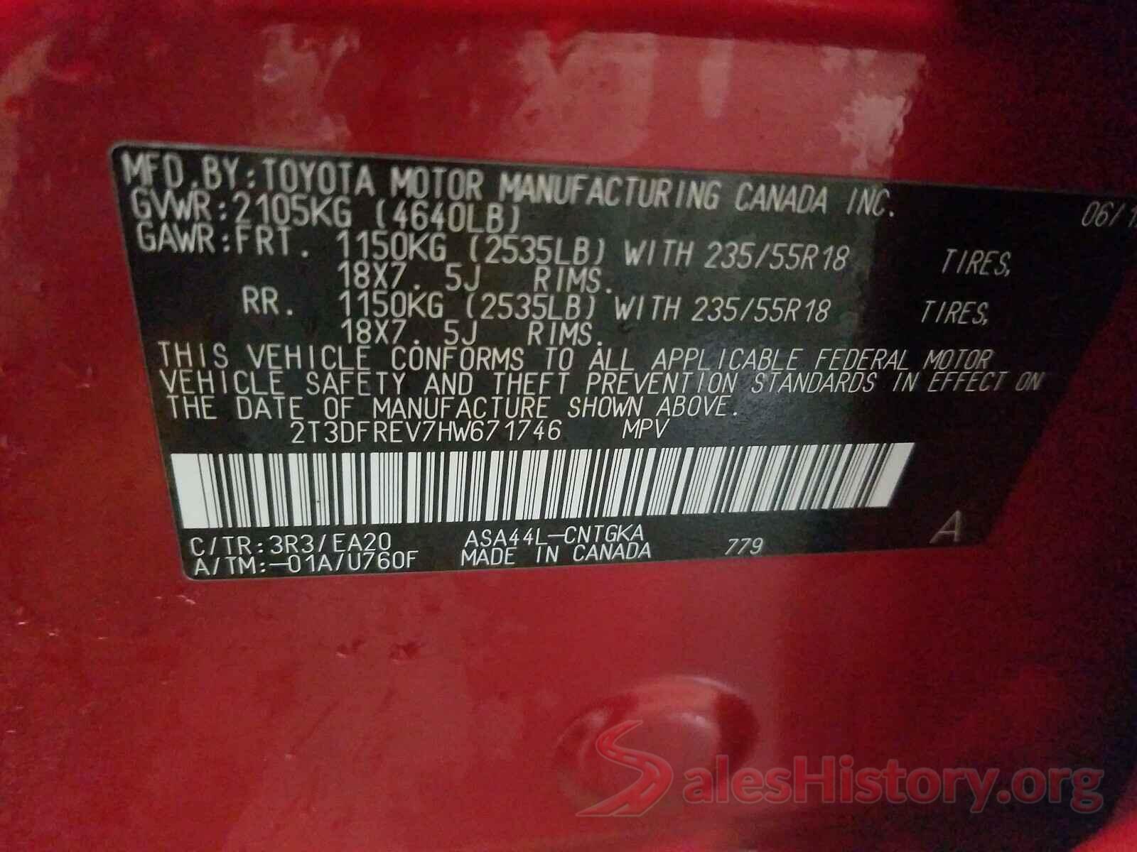 2T3DFREV7HW671746 2017 TOYOTA RAV4