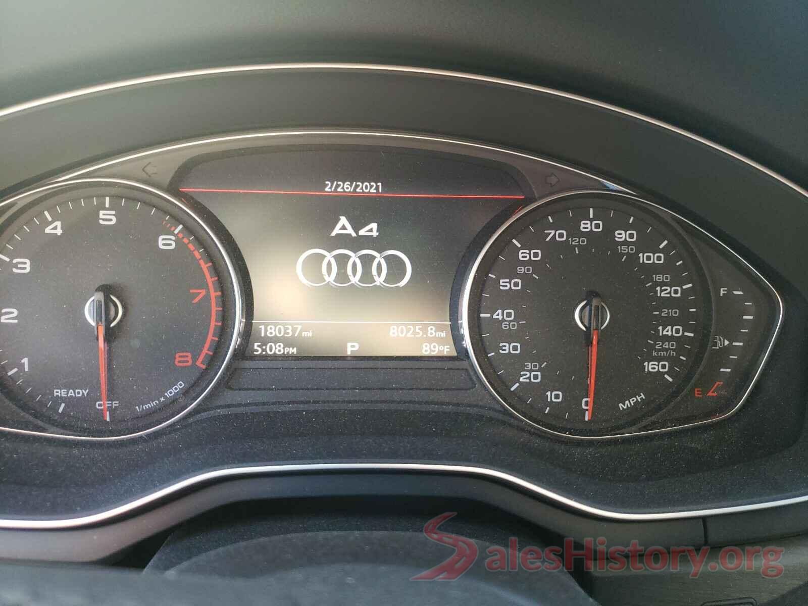 WAUGMAF40KA066366 2019 AUDI A4