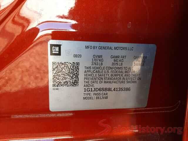 1G1JD6SB8L4135386 2020 CHEVROLET SONIC